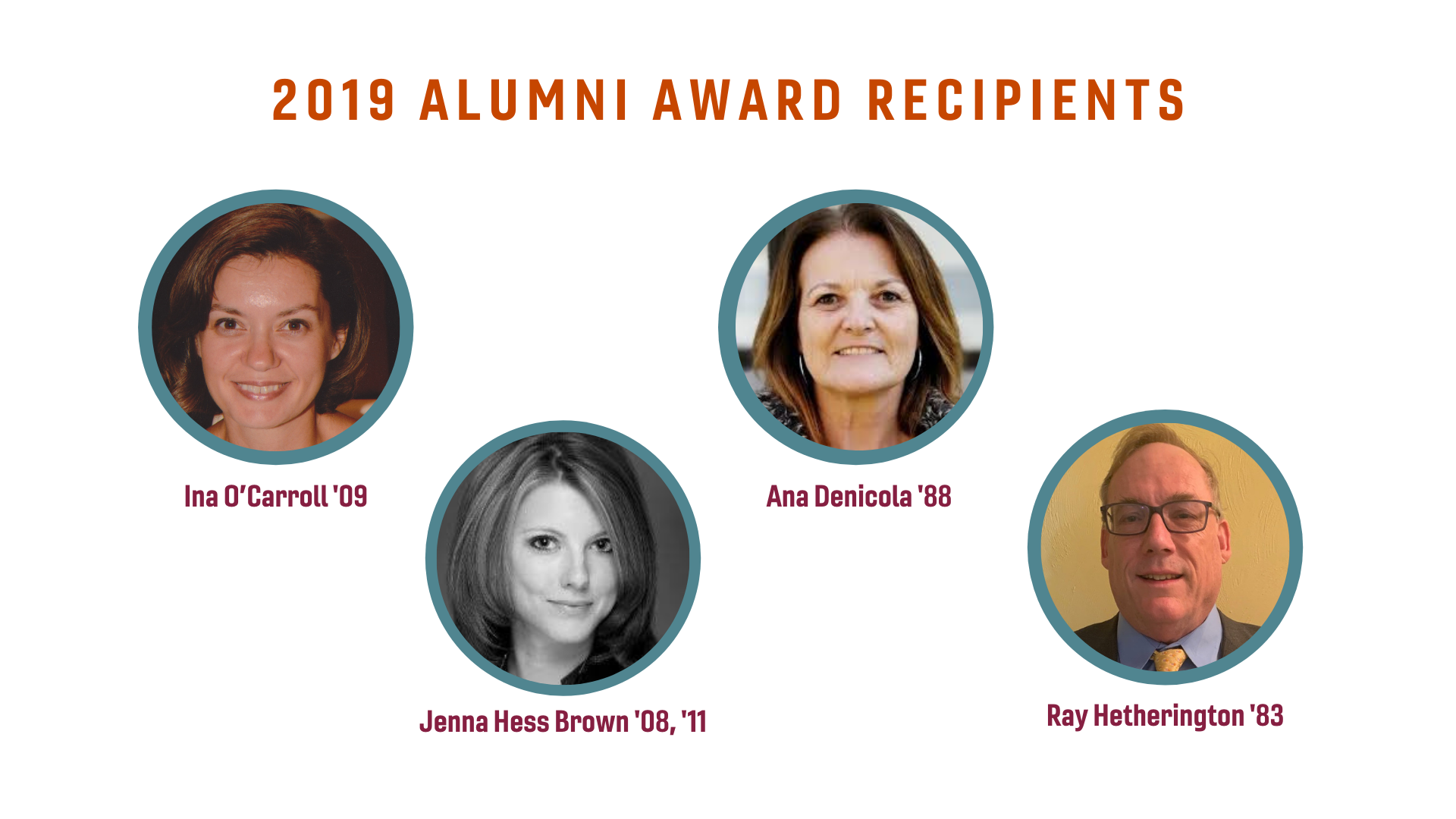 2019 Alumni Award Recipients