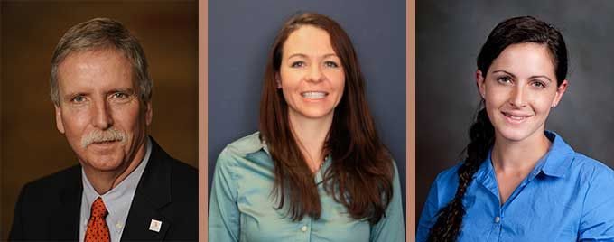 Left to right: Dr. Frank "Skip" Bartol, Dr. Katie Olson, and Ms. Laura Siegel.