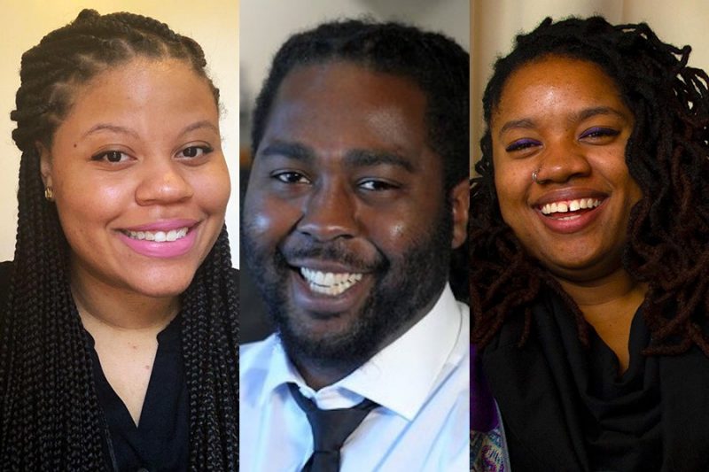 “Exploring Black Religion & Sexuality” panelists, from left: Candace Simpson, Biko Mandela Gray, and Zaynab Shahar.