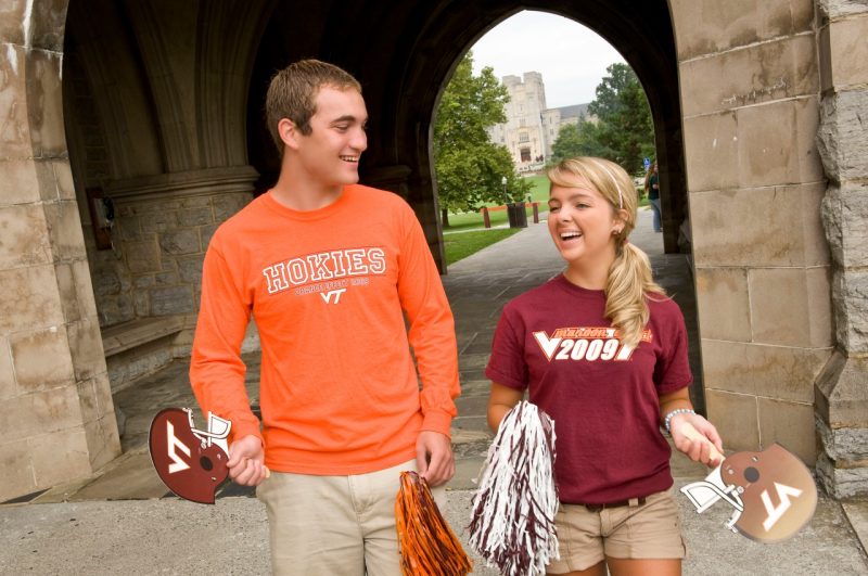 <strong>Hayley Sink (right) of Kernersville, N.C.</strong>, is a sophomore majoring in sociology in the College of Liberal Arts and Human Sciences. She is SGA director of community initiatives. <strong>Chris Saccoccia of Montclair, Va.</strong>, is a sophomore majoring in communications and marketing in the College of Liberal Arts and Human Sciences and the Pamplin College of Business. He is SGA assistant director of Hokie Effect.