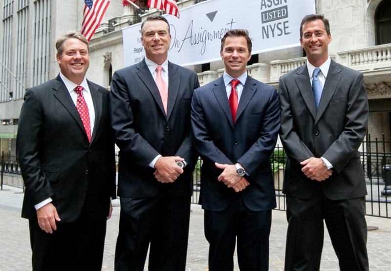 Photo of Virginia Tech alumni Ted Hanson, Brian Callaghan, Edwin "Win" Sheridan, and Jeffrey Veatch