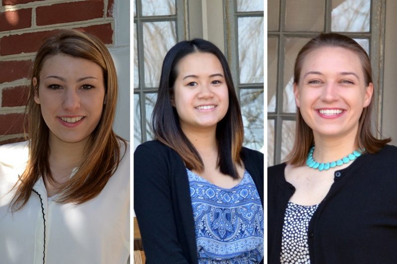 From left: Nicole Guilbault, Lillian Phan, and Madeline Yaskowski