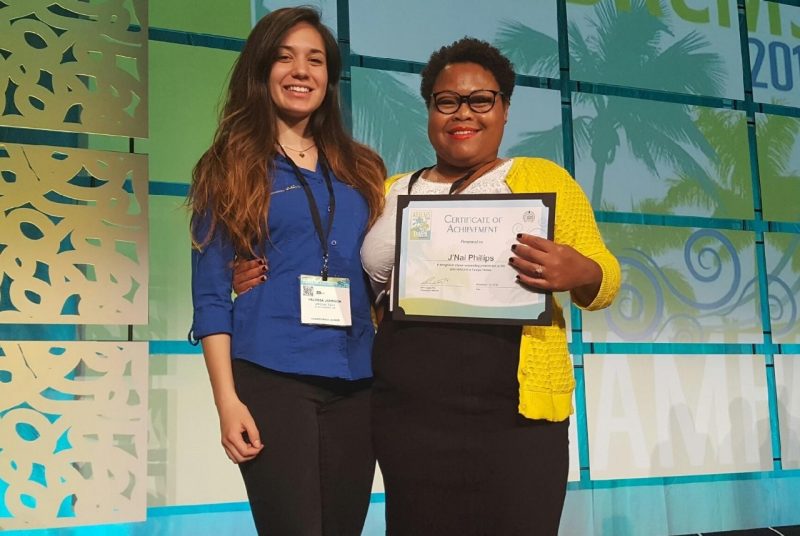 j'Nai Phillips receives national recognition for her food science undergraduate research.