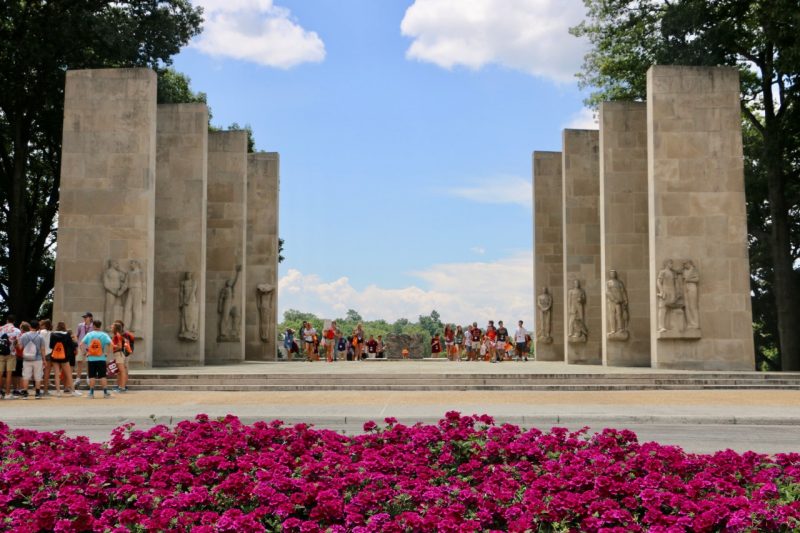 Exterior photo of the New Classroom Building at Virginia Tech