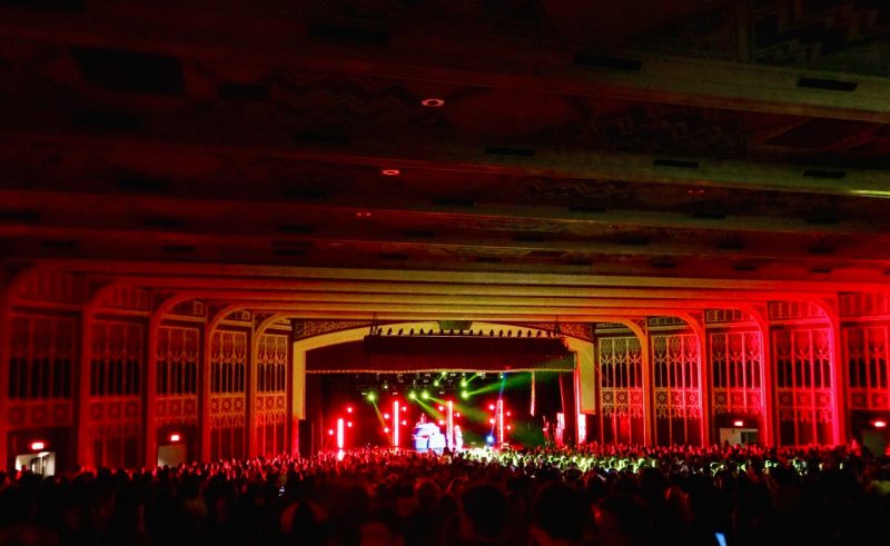 Packed Burruss Hall auditorium 