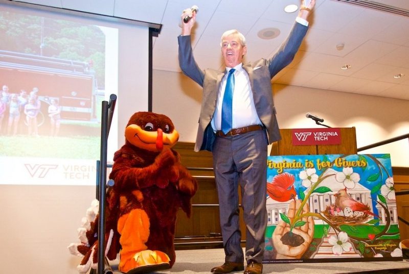 Frank Beamer kicking off Commonwealth of Virginia Campaign