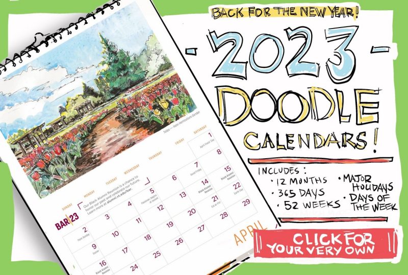 Digital sketch of Doodle Calendars