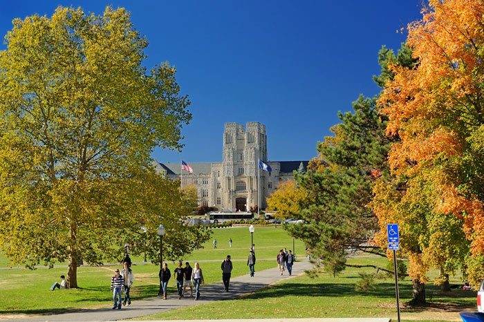 Burruss during the fall