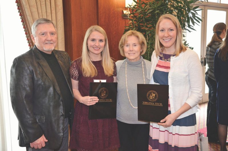 The Adays with their scholarship recipients